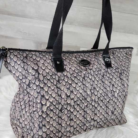 COACH Taylor Python Snake Print Large Tote Bag with Snap In Pouch - Picture 3 of 16